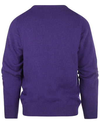 William Lockie Round Neck Lambswool Pullover | Jacaranda