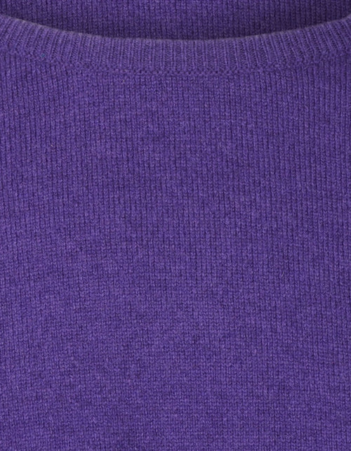 William Lockie Round Neck Lambswool Pullover | Jacaranda
