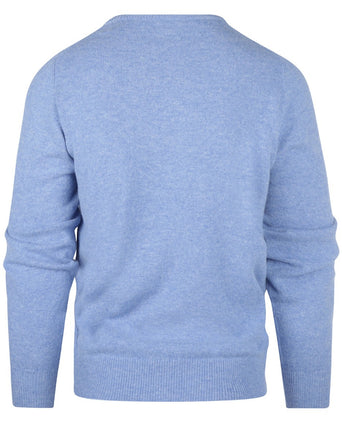 William Lockie Round Neck Lambswool Pullover | Surf