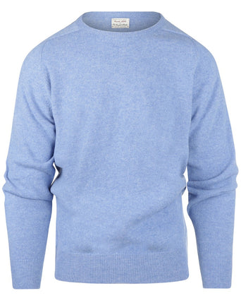 William Lockie Round Neck Lambswool Pullover | Surf
