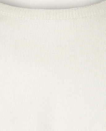 William Lockie Round Neck Lambswool Pullover | Ecru