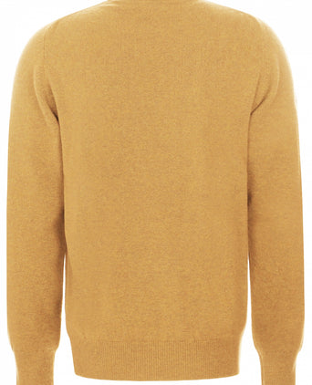 William Lockie Round Neck Lambswool Pullover | Harvest Gold