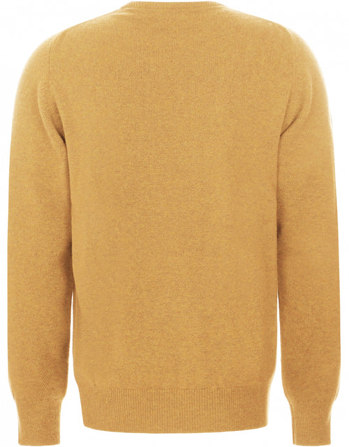 William Lockie Round Neck Lambswool Pullover | Harvest Gold
