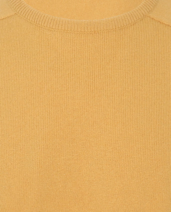 William Lockie Round Neck Lambswool Pullover | Harvest Gold