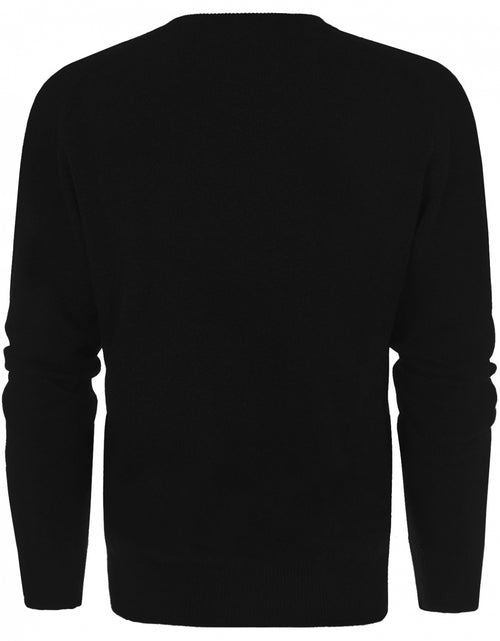 William Lockie Round Neck Lambswool Pullover | Black