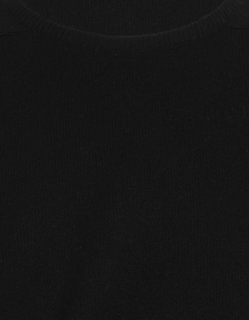 William Lockie Round Neck Lambswool Pullover | Black