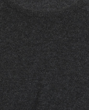 William Lockie Round Neck Lambswool Pullover | Charcoal