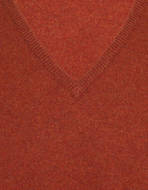 William Lockie V-neck Lambswool Pullover | Tiger