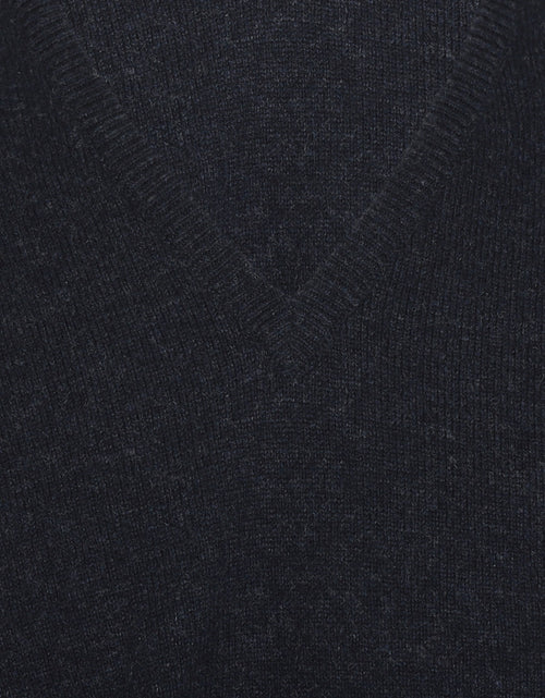 William Lockie Pullover Lamswol V-hals | Oxford Blue