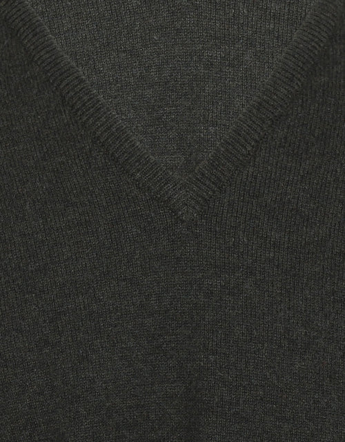 William Lockie V-neck Lambswool Pullover | Seaweed