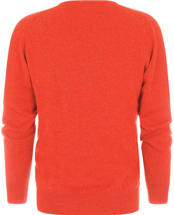 William Lockie Pullover Lambswool V-neck | Inferno
