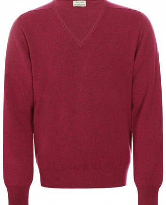 William Lockie V-neck Lambswool Pullover | Roship
