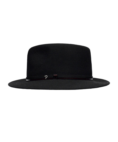 Sporty Italian Hat Wool Felt | Black