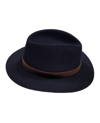 Moderne Lichtgewicht Italiaanse Hoed | Navy Blauw