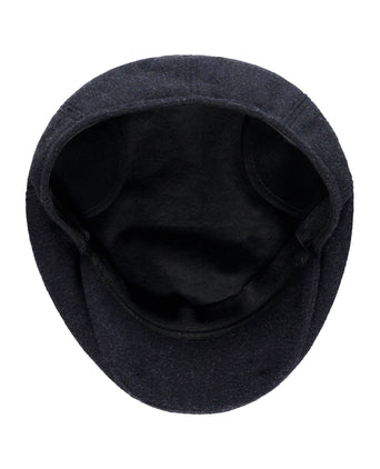 Classic Wool Cap with Earflaps | Navy Blue