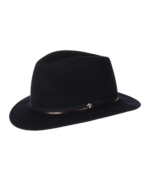 Sporty Italian Hat Hair Felt | Navy Blue