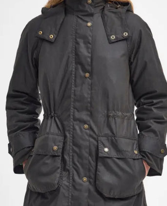 Barbour Long Cannich Wax Jacket Women's | Green