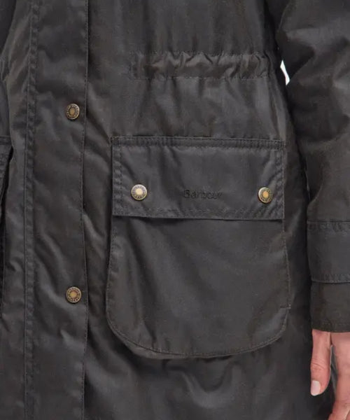 Barbour Long Cannich Wax Jacket Women's | Green