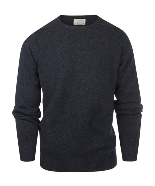 Pullover Lambswool round neck dutch fit | Oxford Blue
