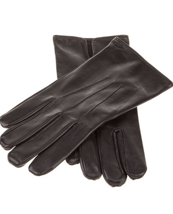 Leather Glove with Cashmere Lining | Black