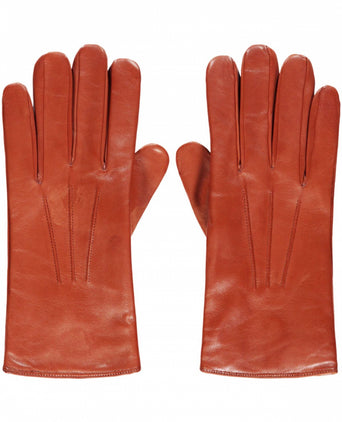 Leather Glove with Cashmere Lining | Brown
