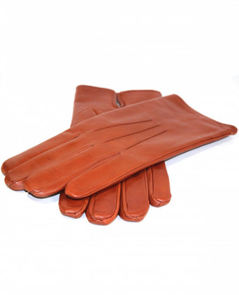 Leather Glove with Cashmere Lining | Brown