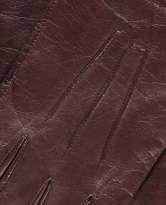 Leather Glove with Cashmere Lining | Brown