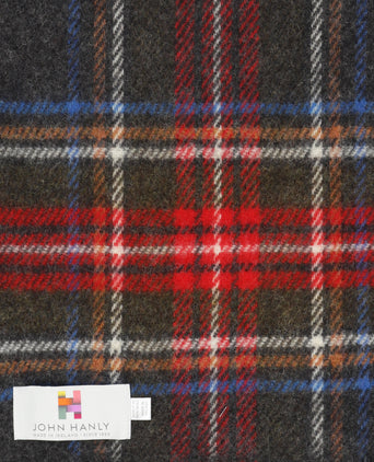 Irish Plaid made of Shetland Wool | Grey Red Stewart Plaid