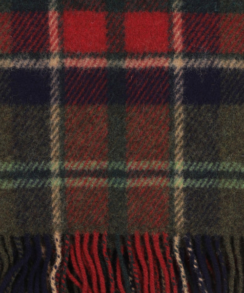 Irish Plaid from Shetland Wool | Loden Navy Claret Plaid