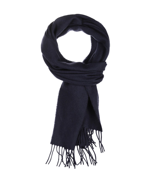 Checked Scarf wool | Navy Blue