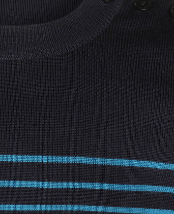 Saint James Pullover BinicII Round Neck | Blue