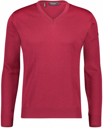 Pullover Merino wool v-neck | Bordeaux