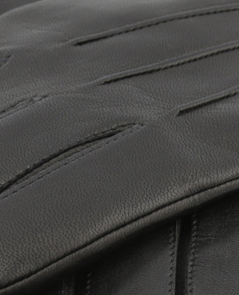 Glove Leather with Cashmere | Black