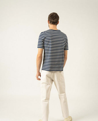 T-shirt Levant ronde hals | Navy Blauw