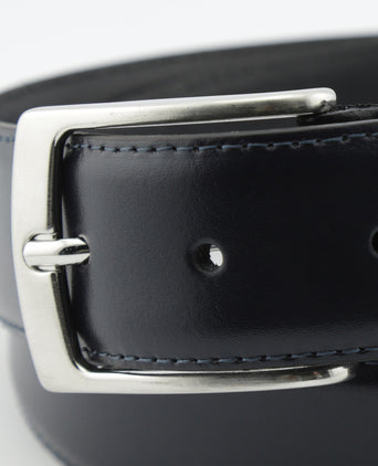 Leather belt | Navy Blue