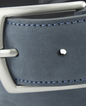 Refined suede belt | Blue