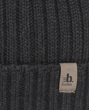 Gebreide Muts | Antraciet Grijs