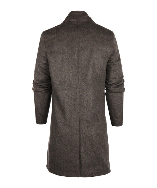 Long coat wool mix Hans | Brown