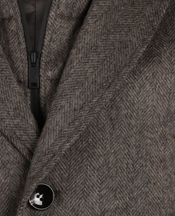 Long coat wool mix Hans | Brown