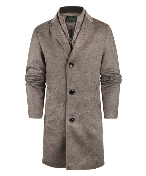 Long coat wool mix Hans | Brown
