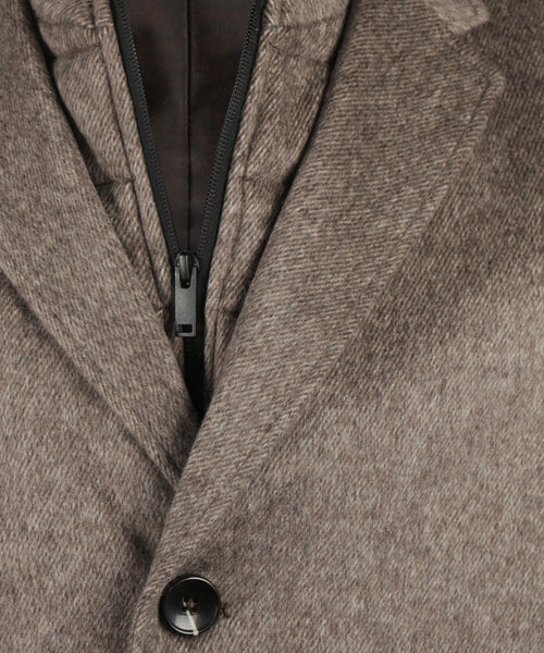 Long coat wool mix Hans | Brown