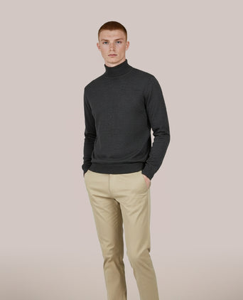 Turtleneck Merino wool | Charcoal