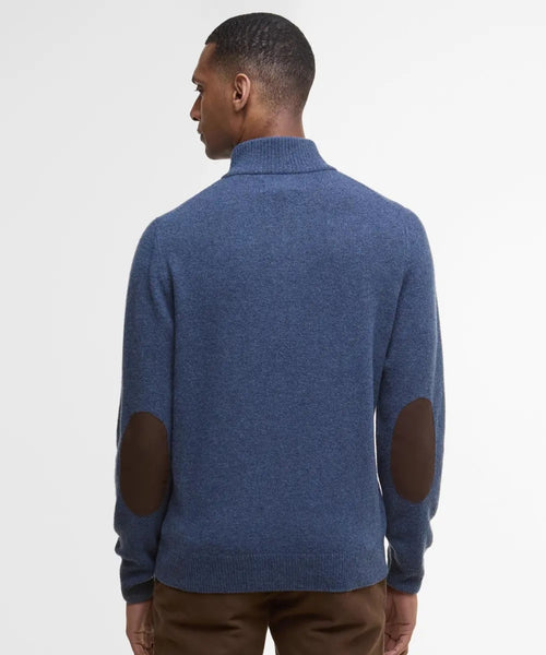 Pullover with zipper and button closure | Blue