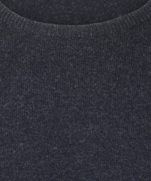 Pullover Lambswool round neck dutch fit | Oxford Blue