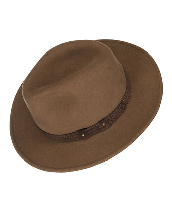 Sporty Wool Felt Hat | Brown