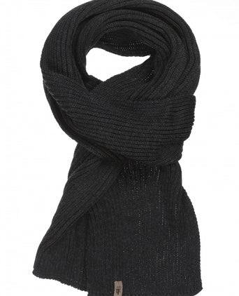 Scarf knitted wool | Charcoal