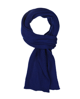 Scarf knitted wool | Blue