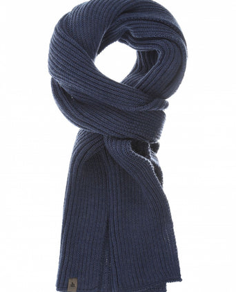 Scarf knitted wool | Denim
