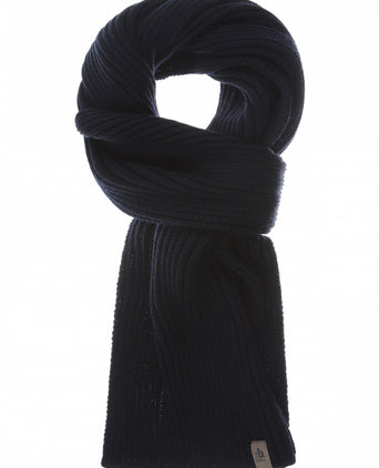 Scarf knitted wool | Navy