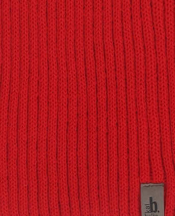 Scarf knitted wool | Red